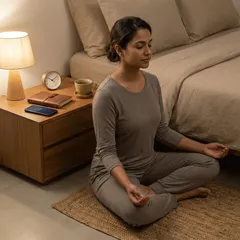 Pranayama breathwork and guided meditation for women's wellness